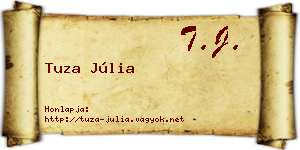 Tuza Júlia névjegykártya